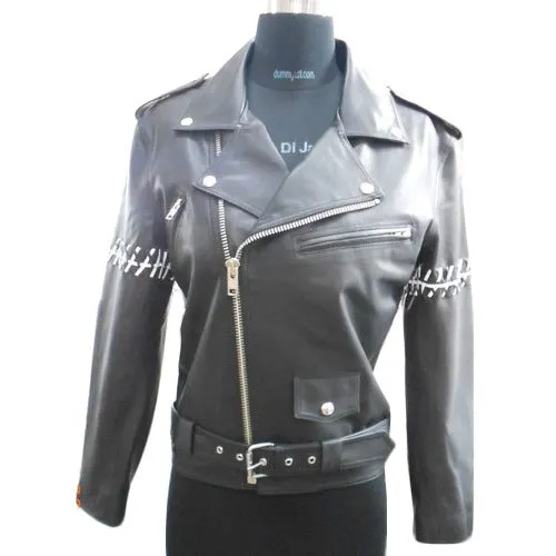 Ladies Black Biker Leather Jackets