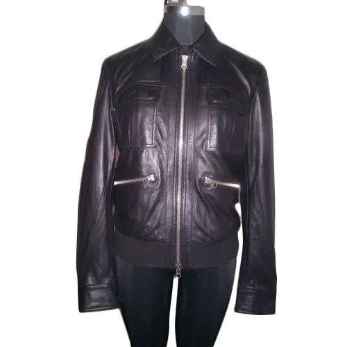 Ladies Full Sleeve Leather Jacket