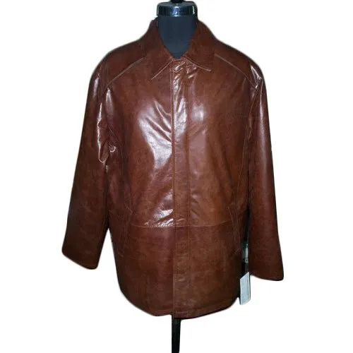 Mens Designer Full Sleeve Leather Jacket